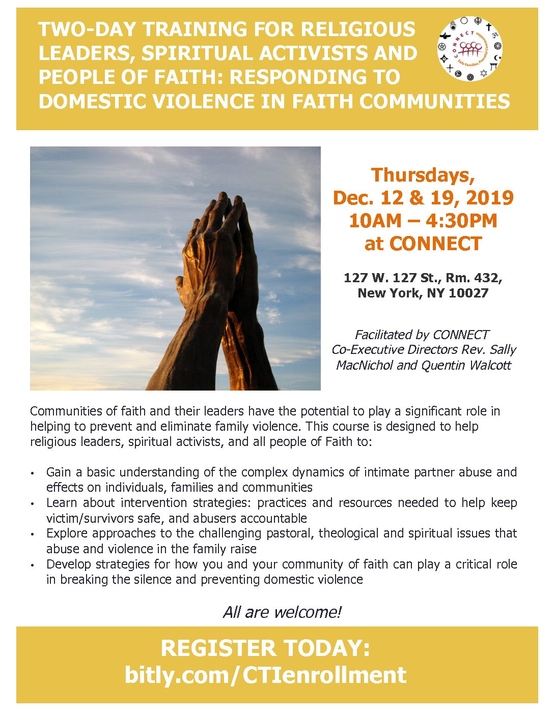 Two-Day CONNECT Faith Training: Responding to Domestic Violence in Communities of Faith